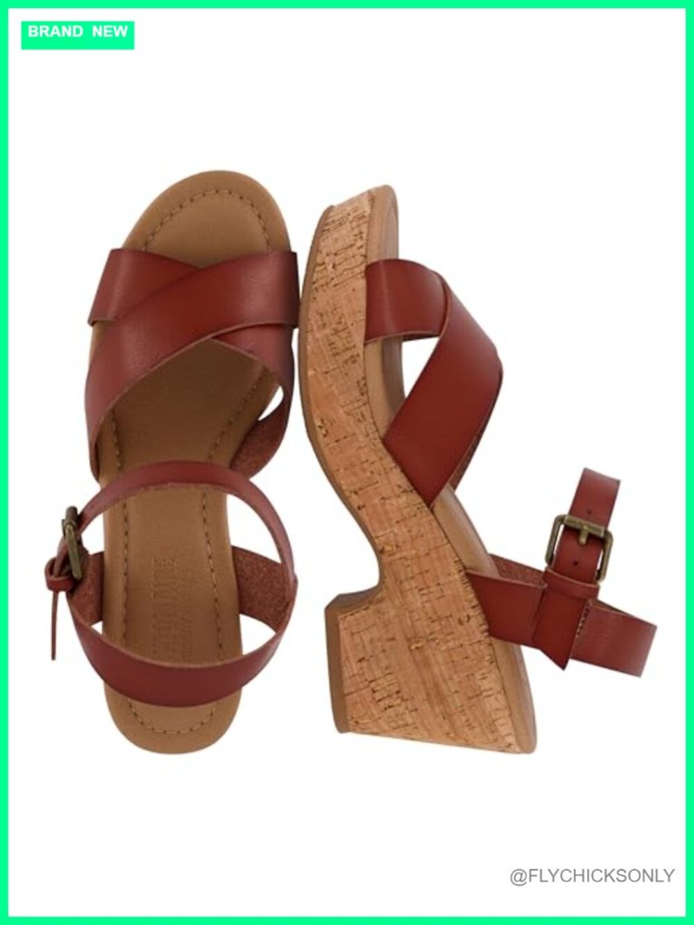 Cushionaire Rosie Cork Wedge Sandal Memory Foam Vegan Leather